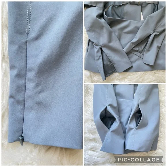 Jacquemus Melo Cutout Blazer Blue Stretch Wool Size 10 NWT - Picture 14 of 16